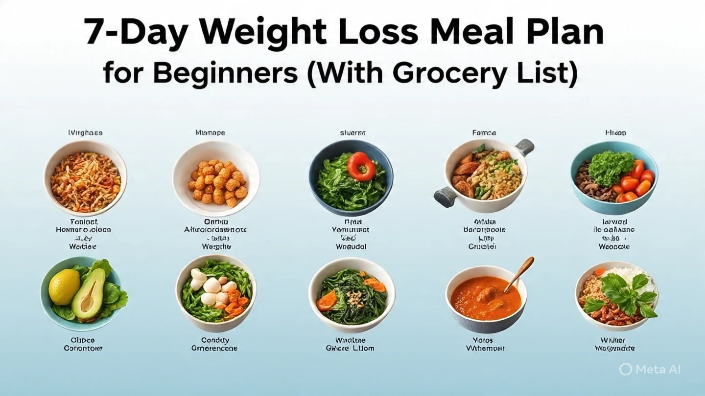 7-Day Weight Loss Meal Plan for Beginners (With Grocery List)