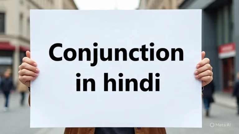 Conjunction in hindi