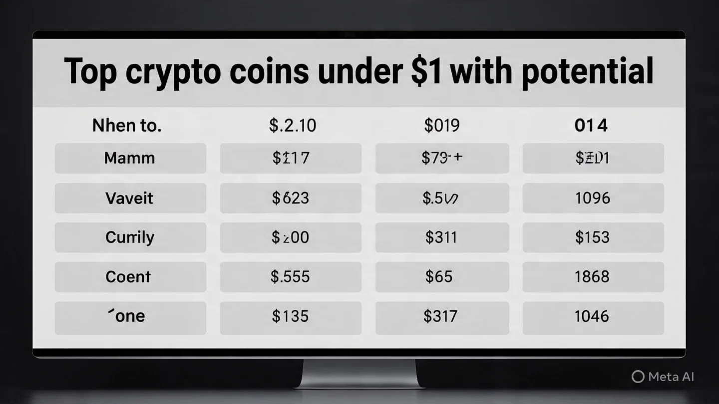 Top Crypto Coins Under $1 with Potential in 2025