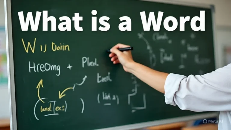 What is a Word word in hindi